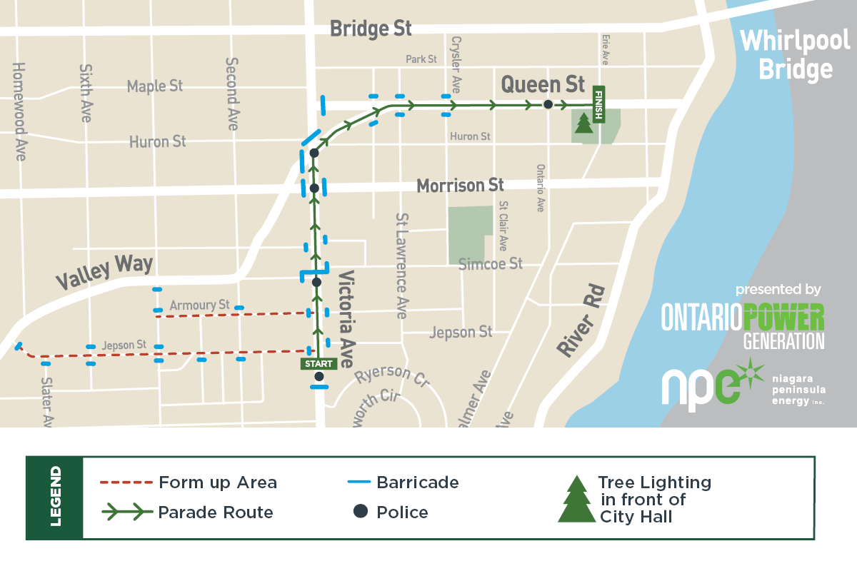 Map of the Santa Claus Parade