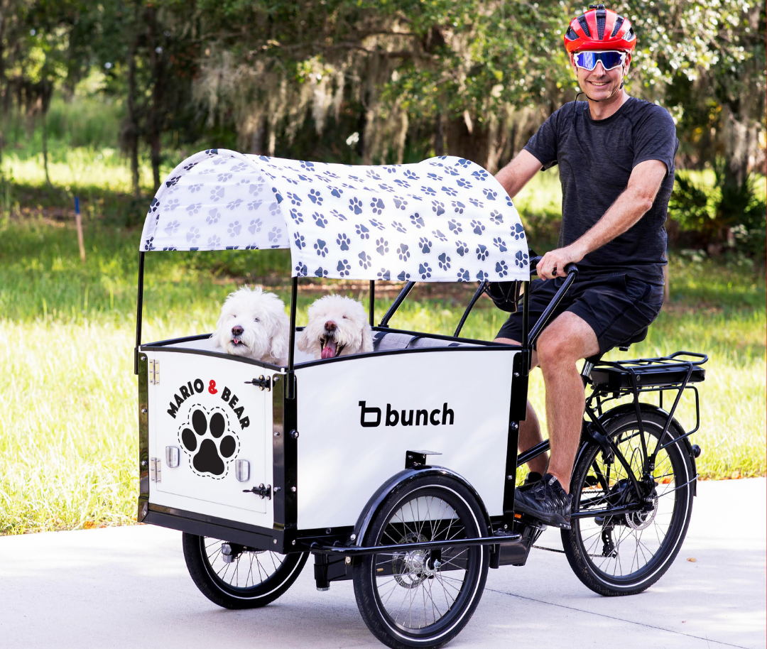 Dog Days bundle bunch bike with cute dogs in an ebike